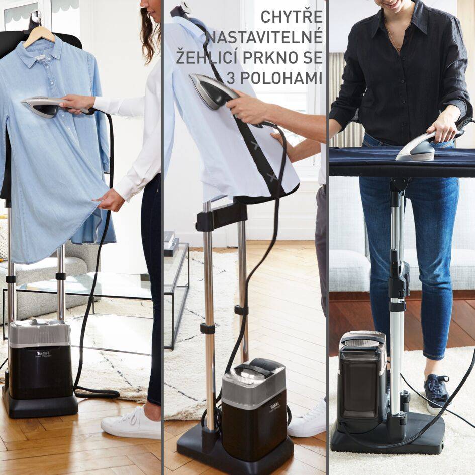 Napařovač oděvů se stojanem Tefal Ixeo Power QT2028F0 Černý