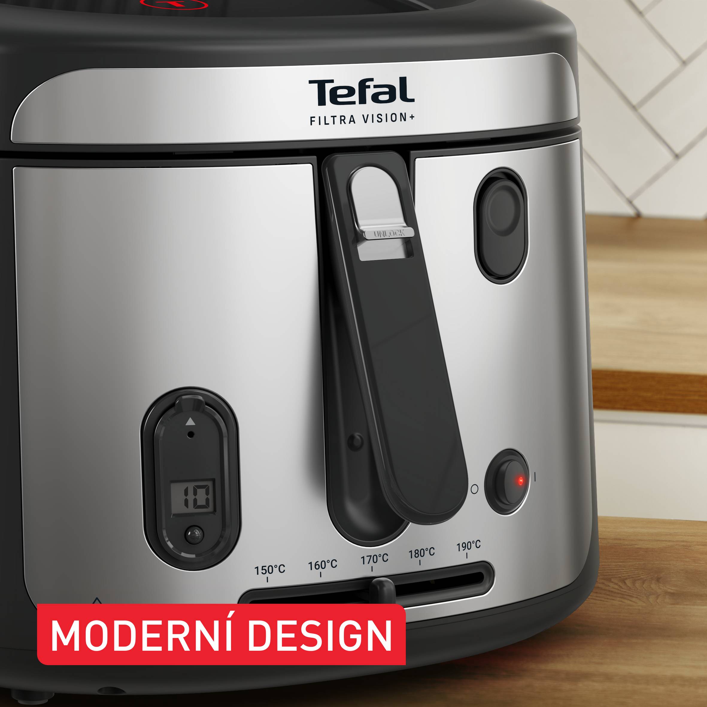 Olejová fritéza Tefal Filtra Vision+, FF2588E0, černá