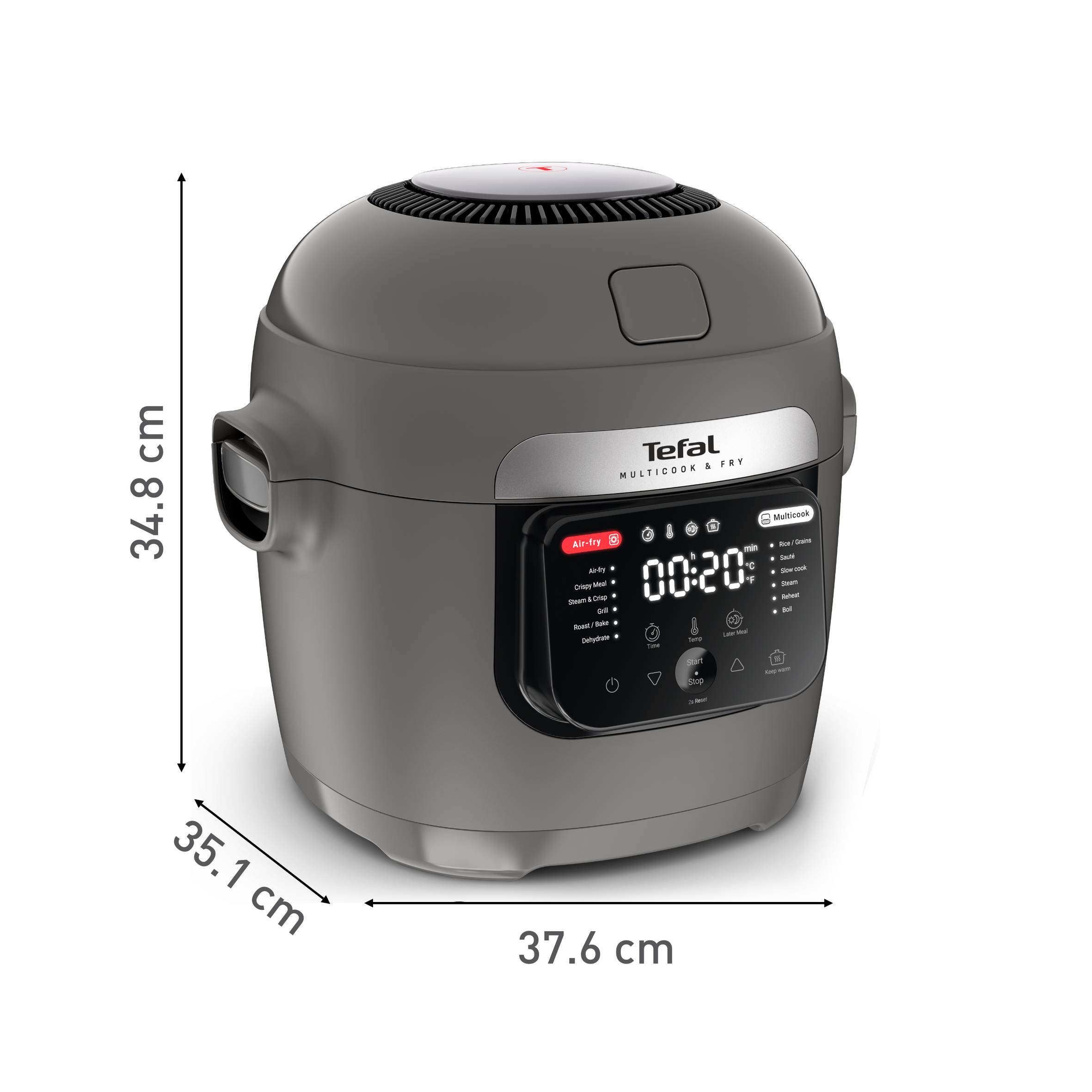 Multifunkční hrnec a horkovzdušná fritéza Tefal Multicook & Fry,  MY731BF0, šedý