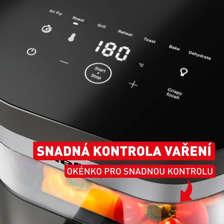 Horkovzdušná fritéza Tefal EASY FRY INFRARED 7L, EY832HE0, tmavě šedá