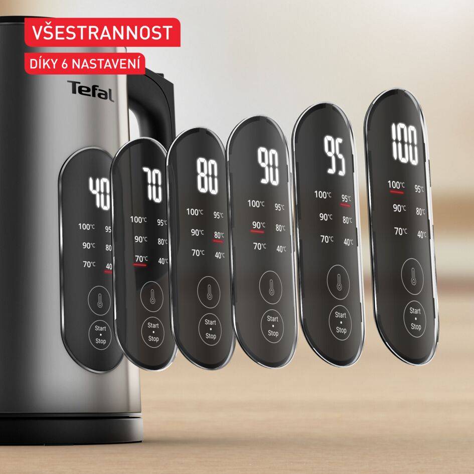 Selection, rychlovarná konvice, 6 nastavení teplot, displej s reálným časem