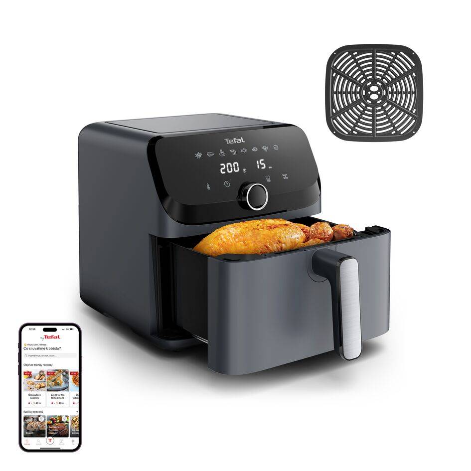 Horkovzdušná fritéza Tefal Easy Fry Mega EY855BE0 Tmavě šedá