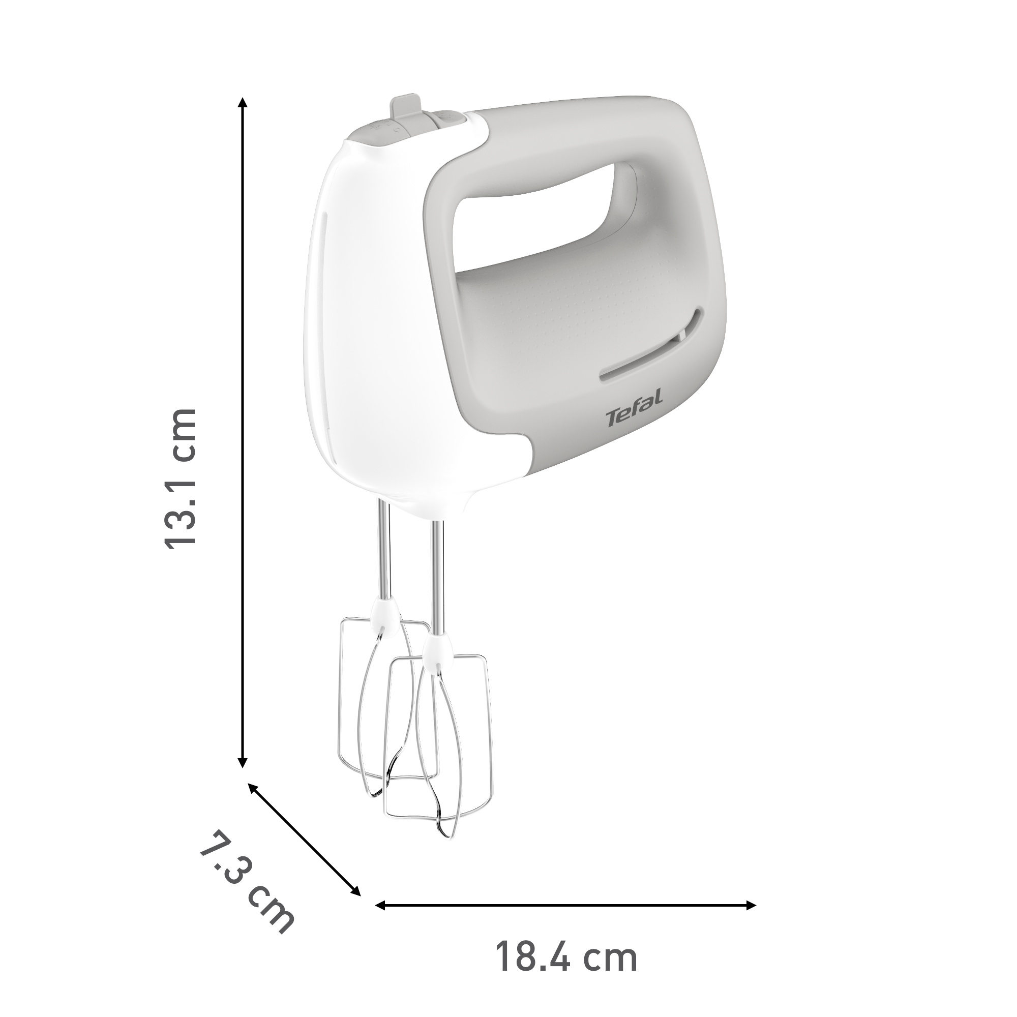 Ruční šlehač Tefal Prep'Mix+ HT450B38 Světle šedý/Bílý