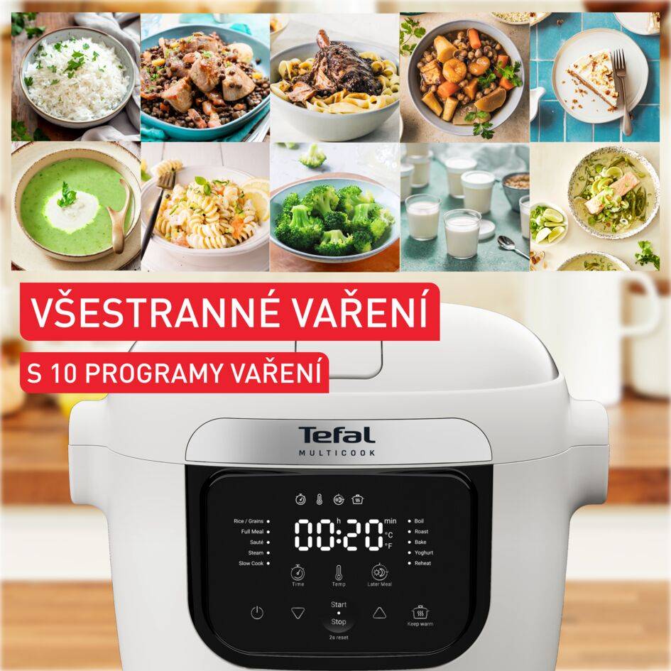Multifunkční hrnec Tefal Multicook MY700BF0 Světle šedá
