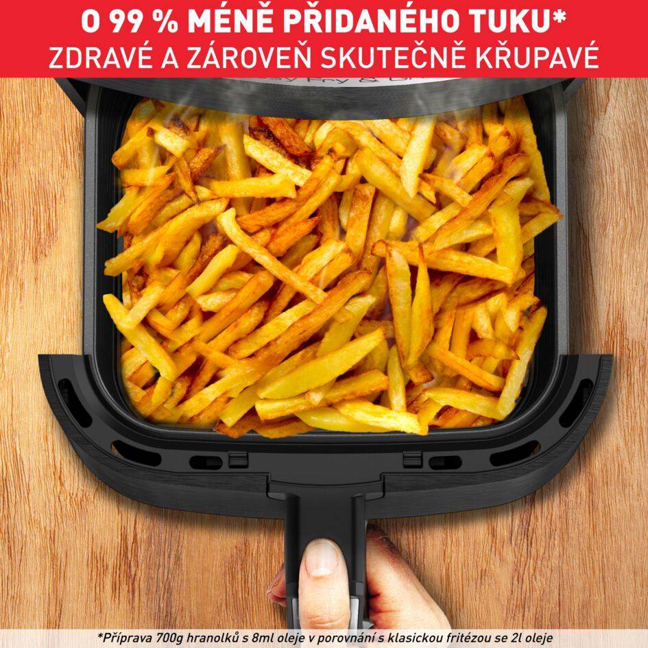 Horkovzdušná fritéza s grilem Tefal Easy Fry & Grill 2v1 Digital EY505D15 Nerezová/Černá