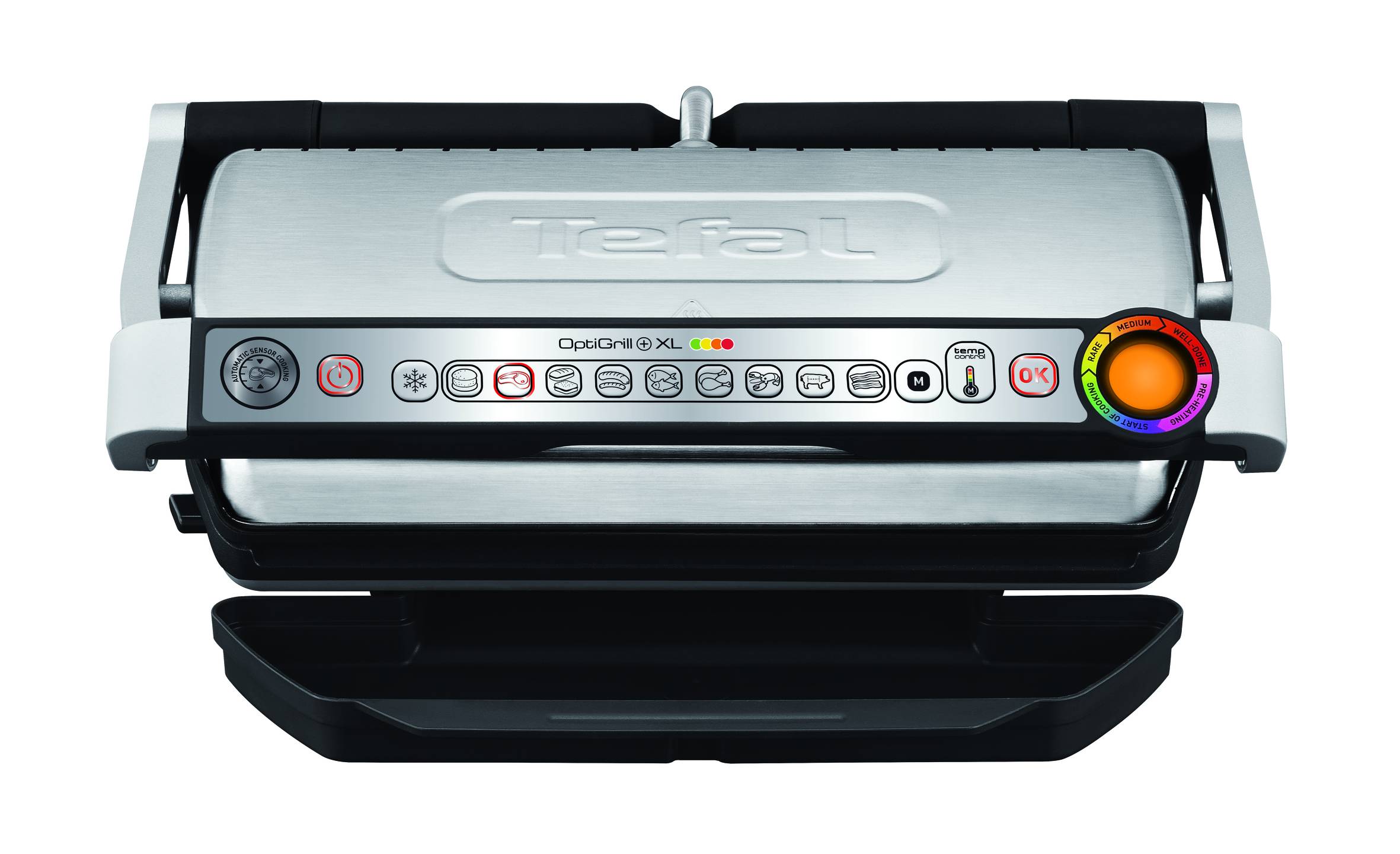 Elektrický gril Tefal OptiGrill+ XL GC722D34 Stříbrný/Černý