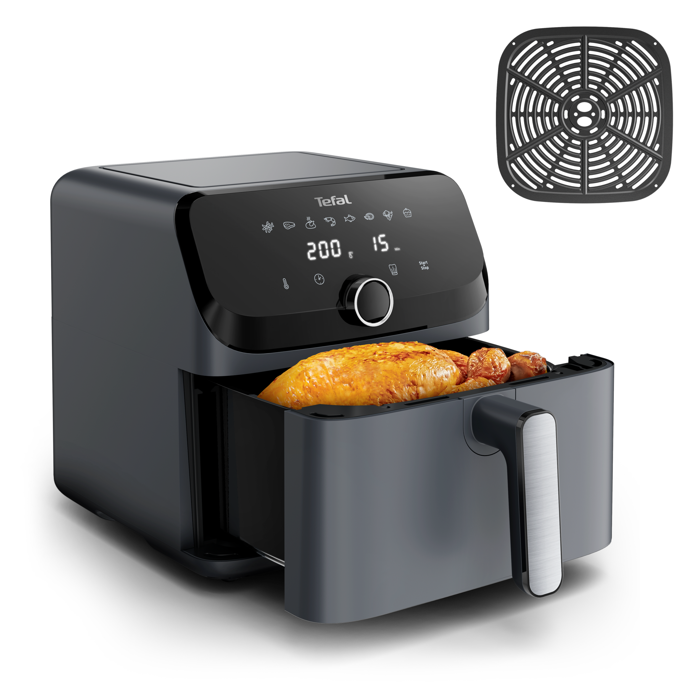 Horkovzdušná fritéza Tefal Easy Fry Mega EY855BE0 Tmavě šedá