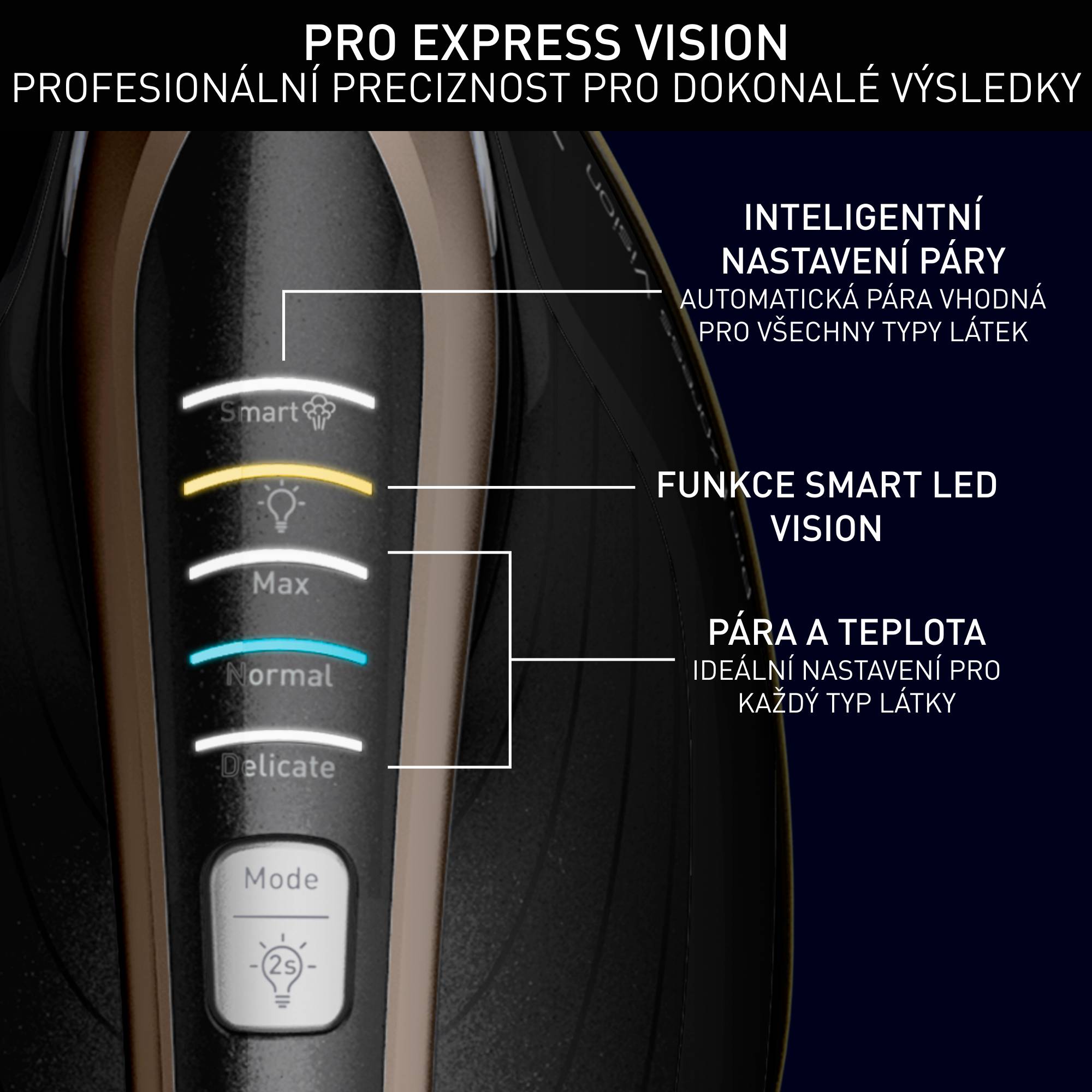 Parní generátor Tefal Pro Express Vision GV9820E0 Zlatý/Černý