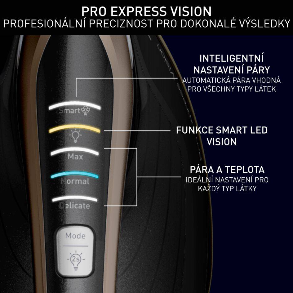 Parní generátor Tefal Pro Express Vision GV9820E0 Zlatý/Černý