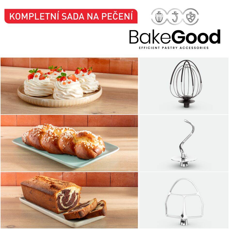 QB525B38 Bake Partner kuchyňský robot Tefal světle šedý