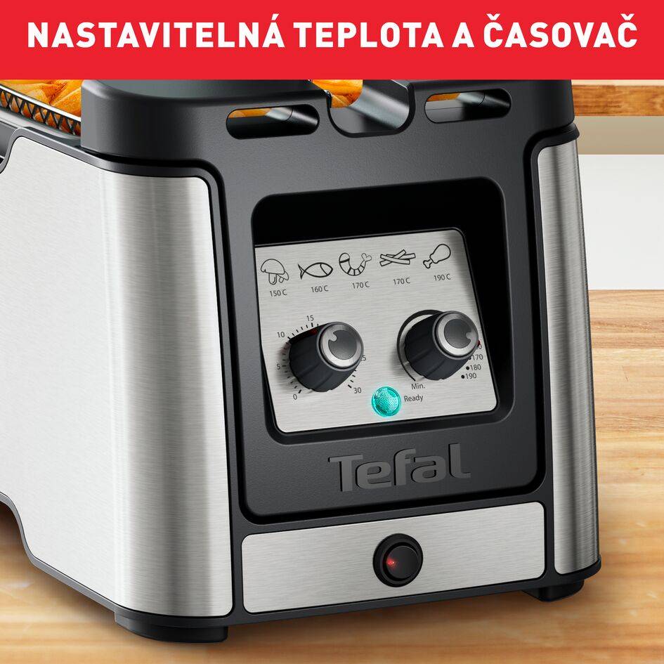 Olejová fritéza Tefal Clear Duo FR600D10 Nerezová