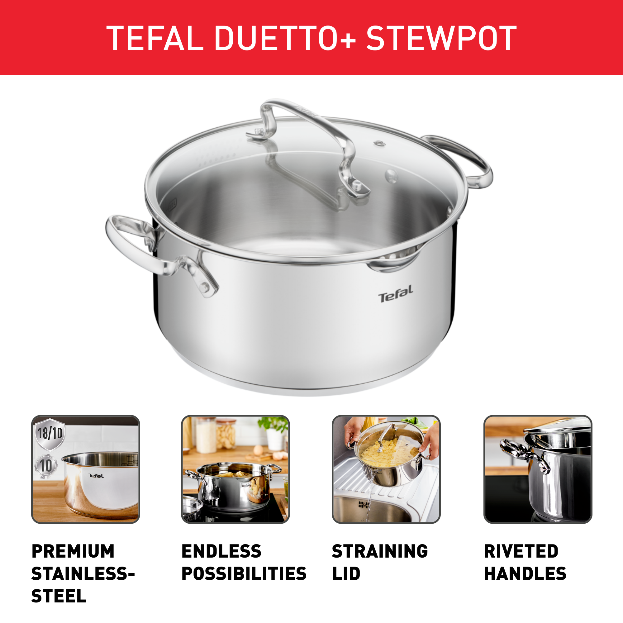 Kastrol s poklicí Tefal Duetto+ 20 cm G7194456