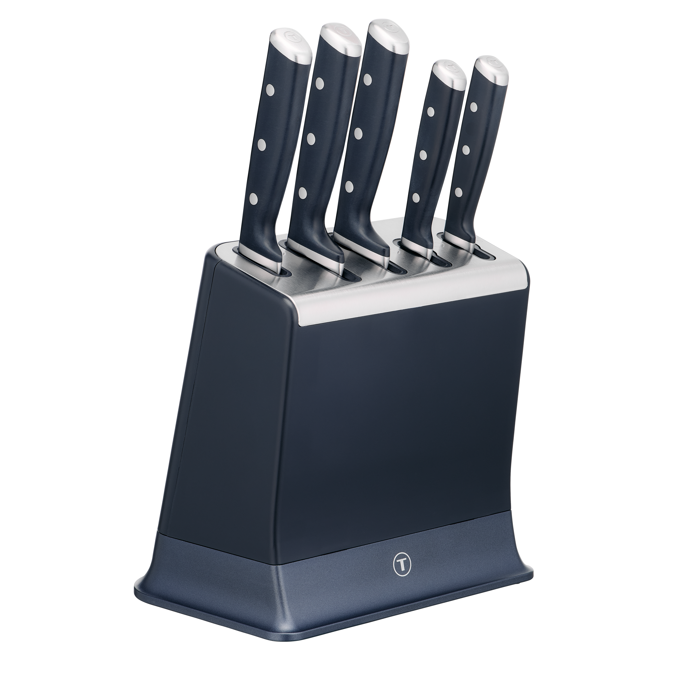 Sada kuchyňských nožů a blok na nože s integrovaným brouskem Tefal EverSharp K297S644 5 ks