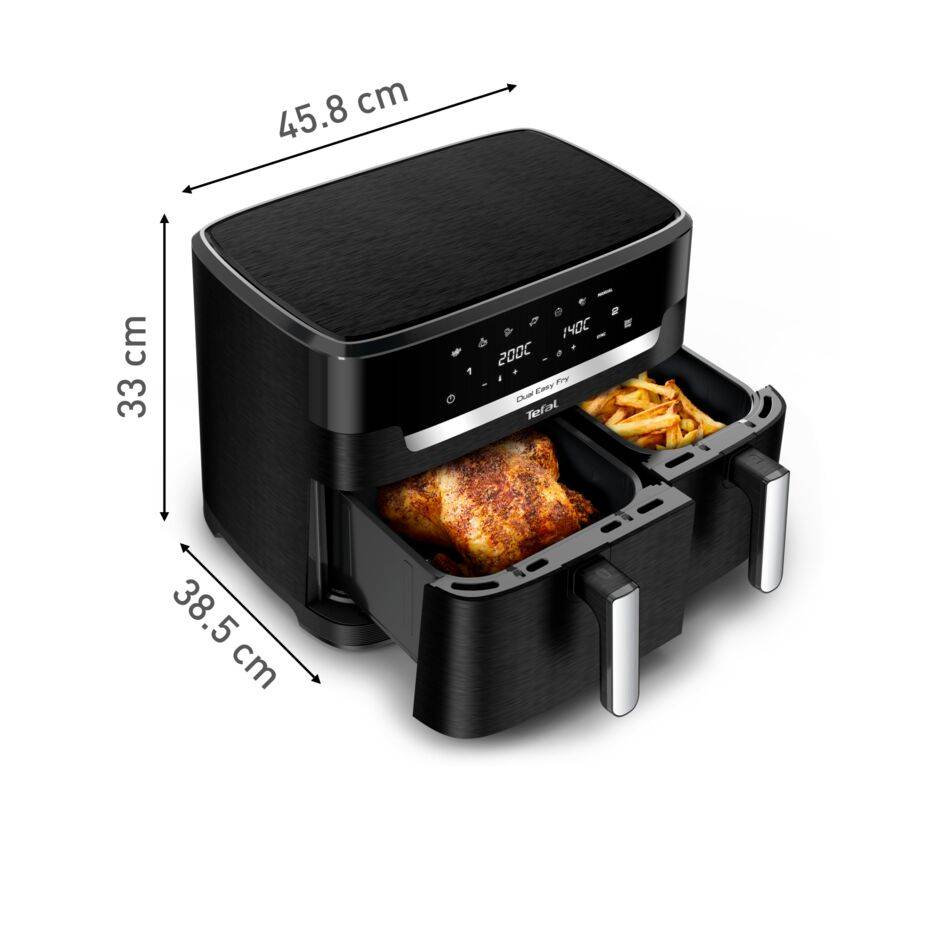 Největší duální horkovzdušná fritéza Tefal 11 litrů&nbsp;EY9428E0 Easy Fry Dual XXL