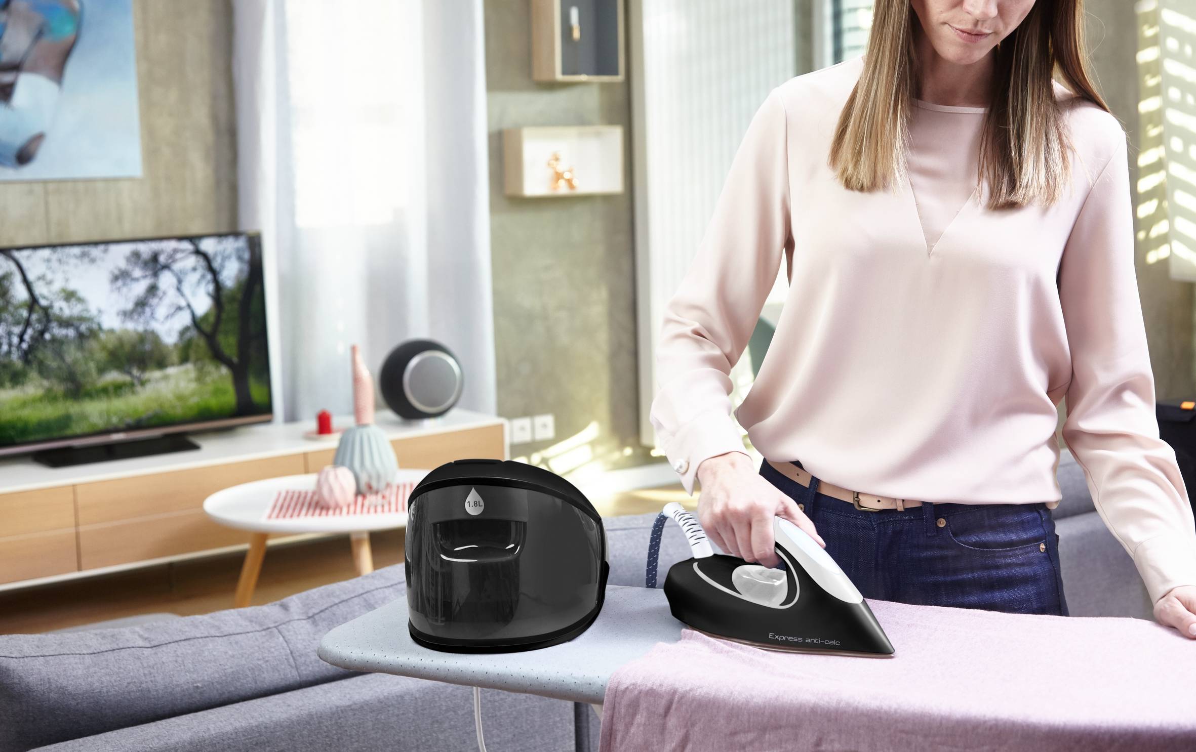 EXPRESS ANTI-CALC SV8055E0 černo-bílý