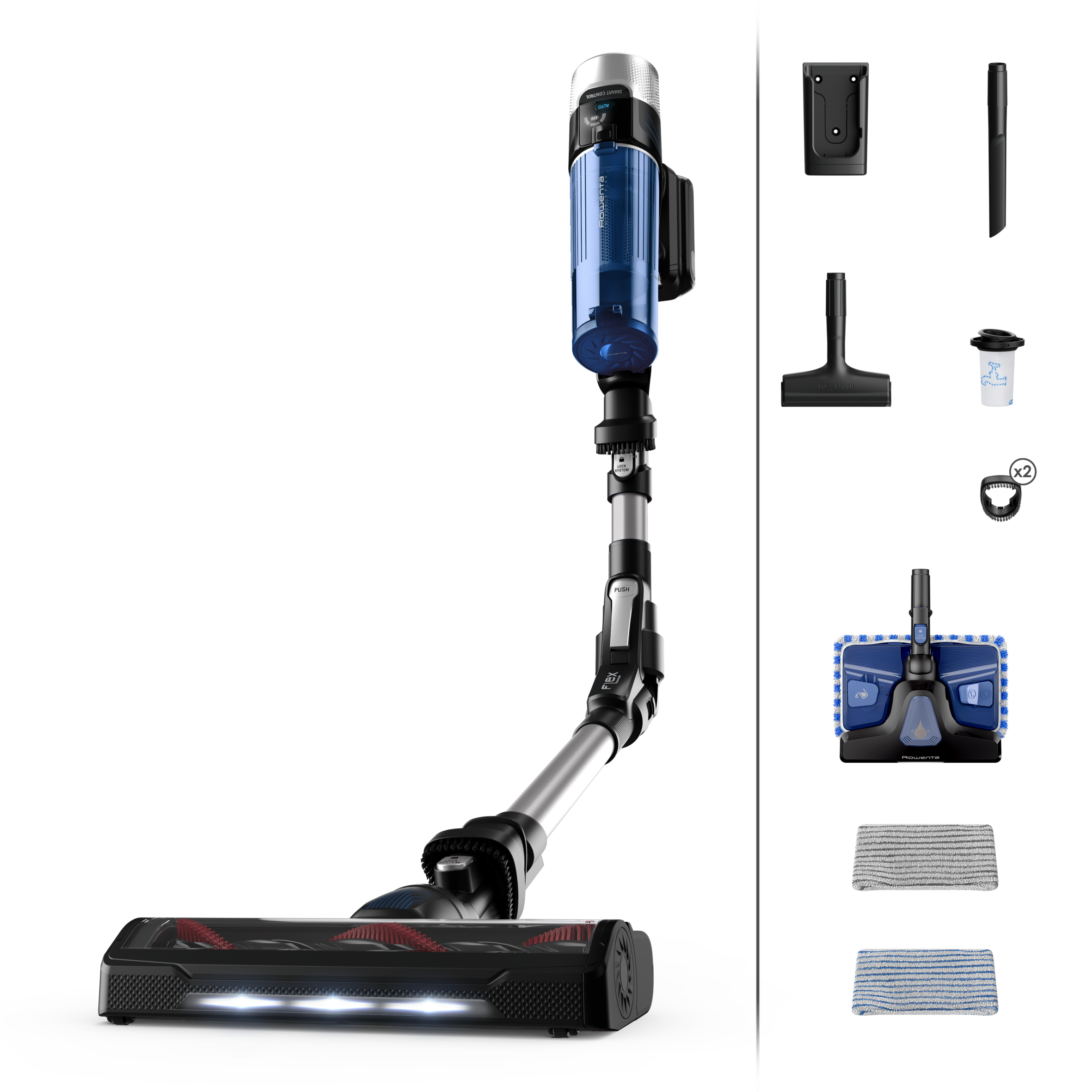 Tyčový vysavač X-Force Flex 9.60 Auto Allergy AQUA 4v1 100AW RH20C0WO