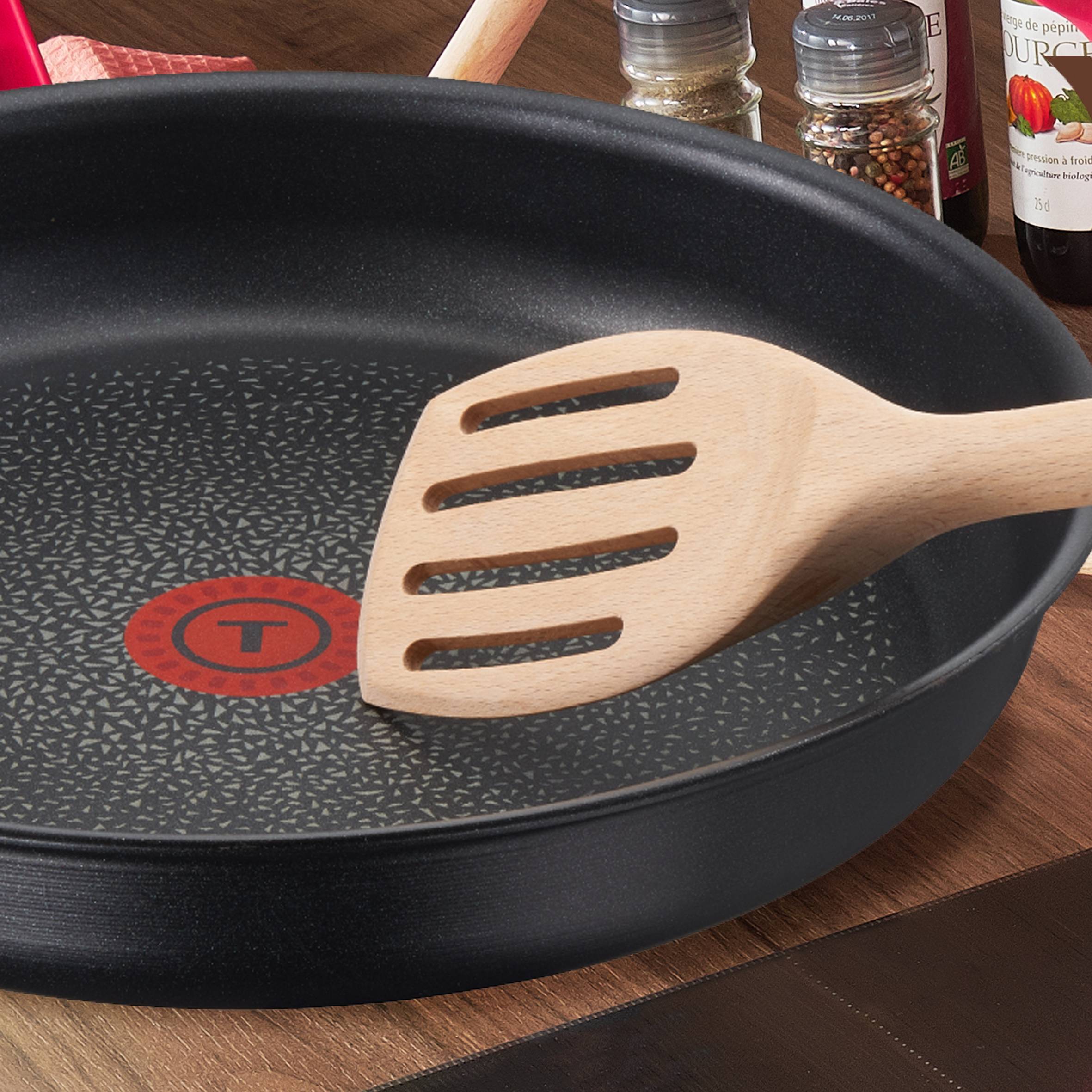 Dřevěná obracečka s otvory Tefal Ingenio Wood K2303314 Červená 32 cm