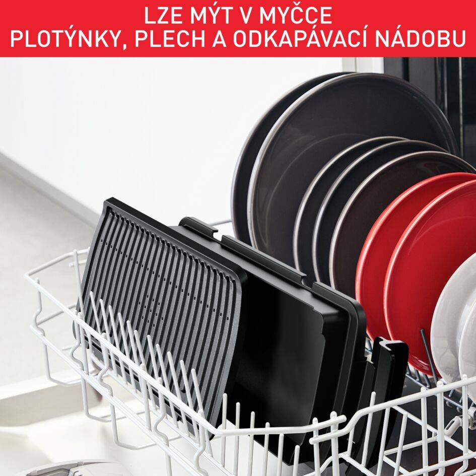 Elektrický stolní gril Tefal OptiGrill+ XL Snacking & Baking se zapékací mísou GC724D12 Stříbrný/Černý