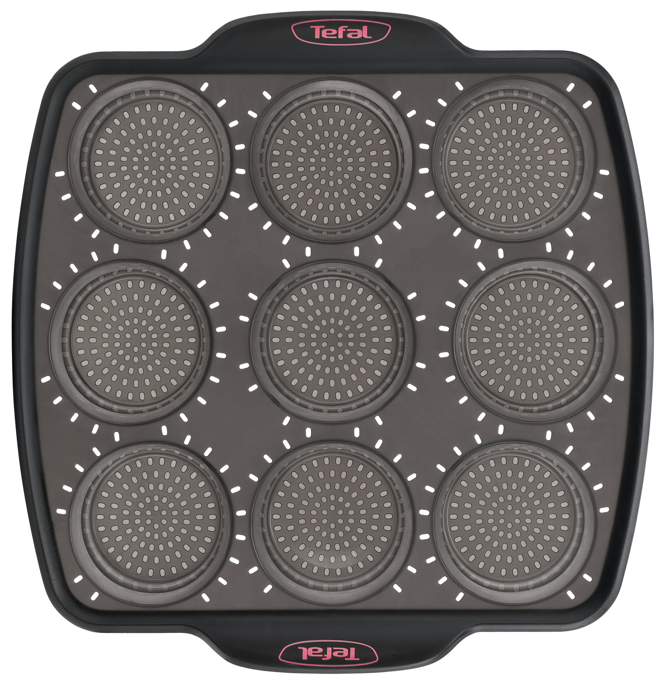 Forma na 9 muffinů Tefal CrispyBake J4174714 Šedá 30x29 cm