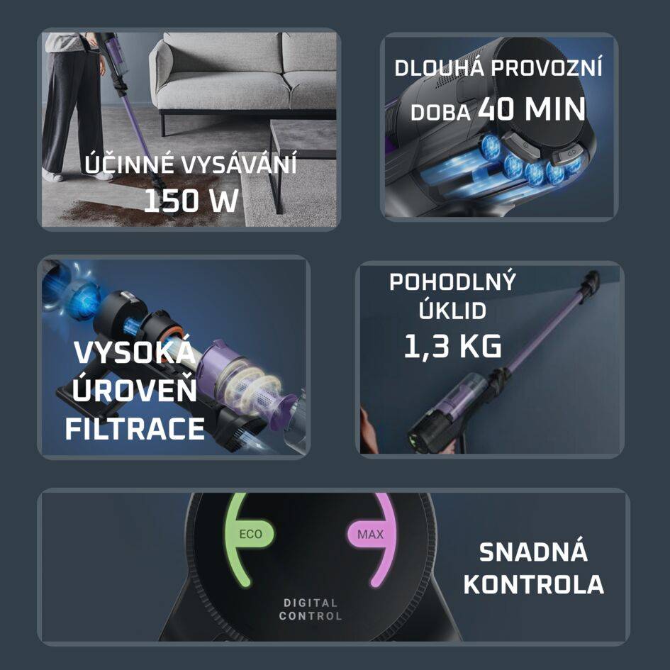 Tyčový vysavač X-PERT 5.80 Allergy 3v1 RH5A32E0