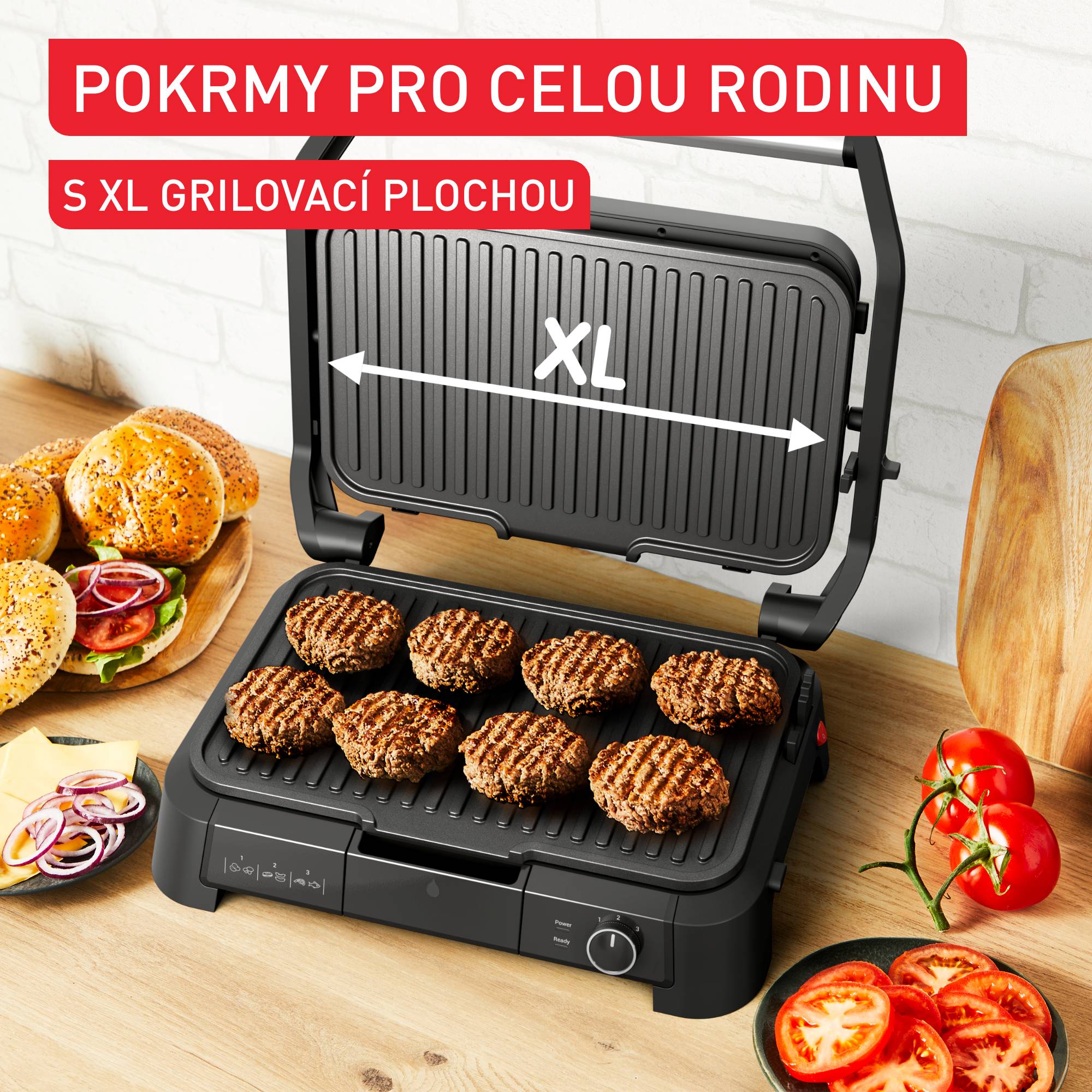 Kontaktní gril Tefal SuperGrill 3v1 XL GC520DE0 Nerez