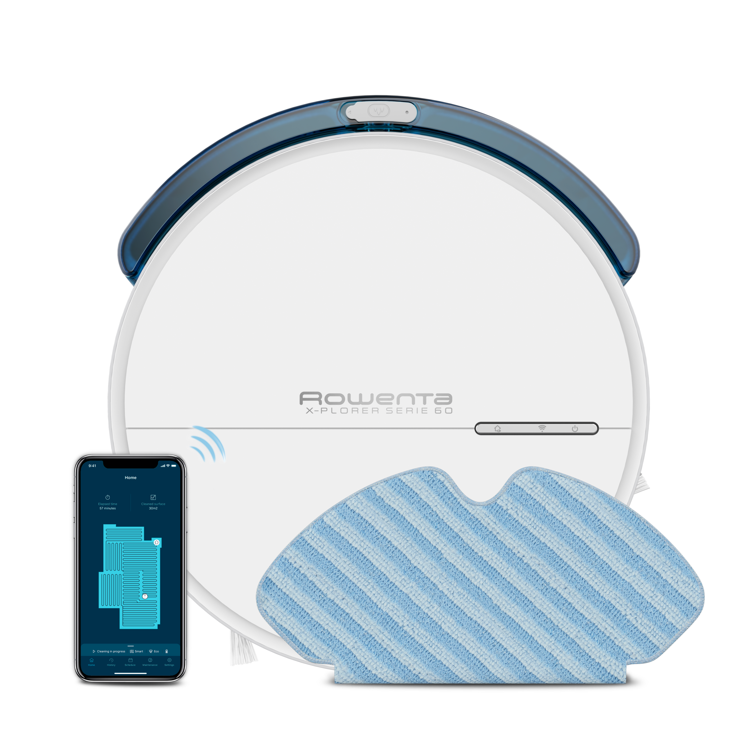 Robotický vysavač Rowenta X-plorer S60 4v1 Allergy 6cm RR7447WH