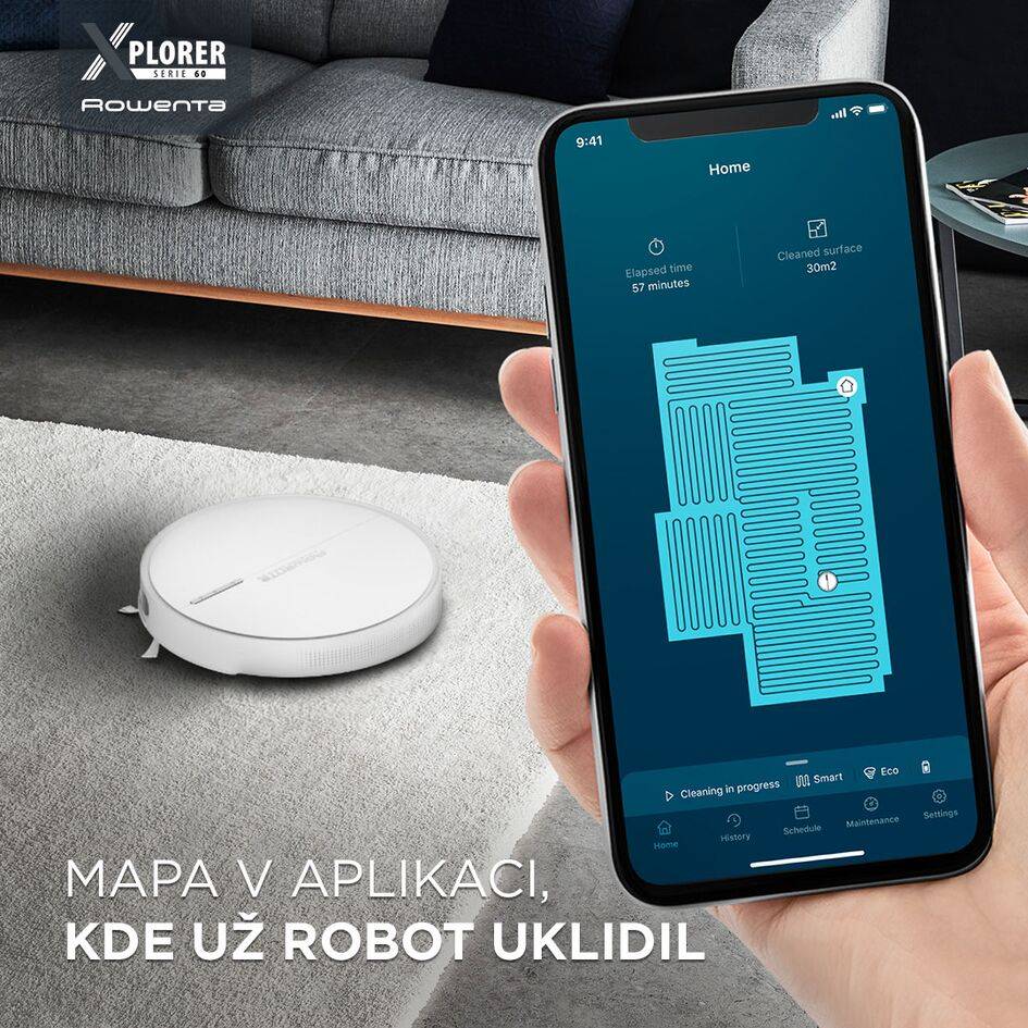 Robotický vysavač Rowenta X-plorer S60 4v1 Animal 6cm RR7455WH
