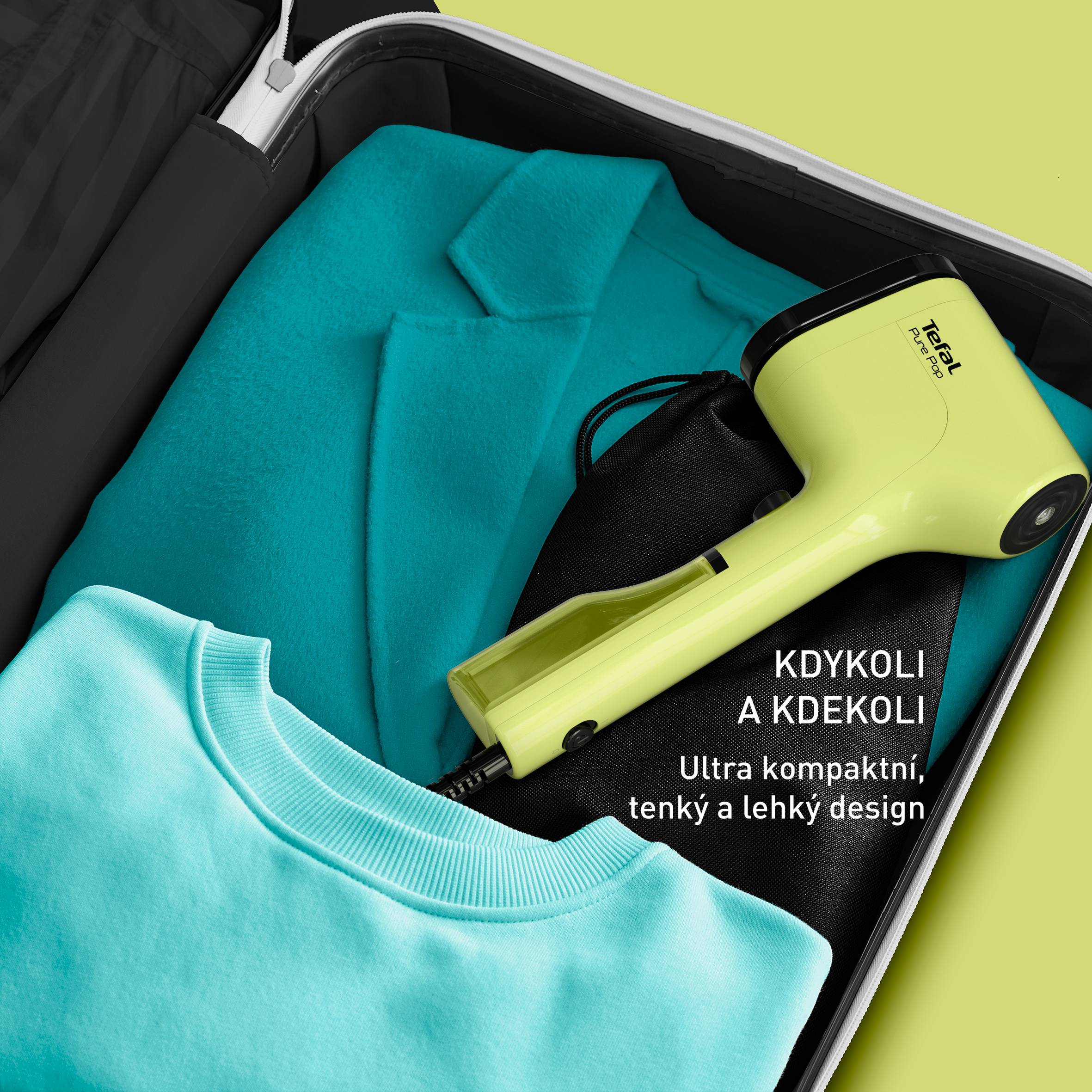 Napařovač oděvů Tefal Pure POP DT2025F0 Lime