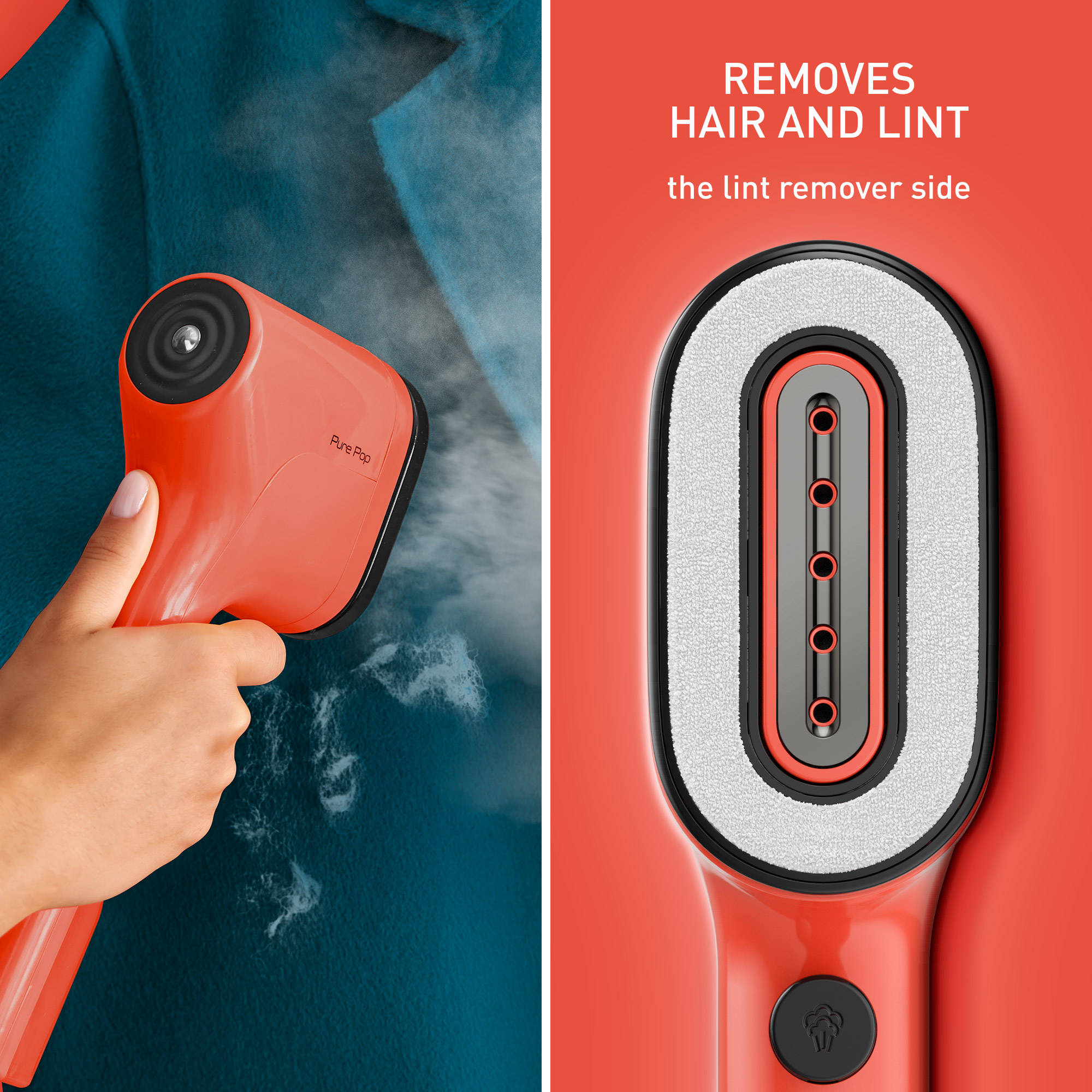 Napařovač oděvů Tefal Pure POP DT2022E1 Červený