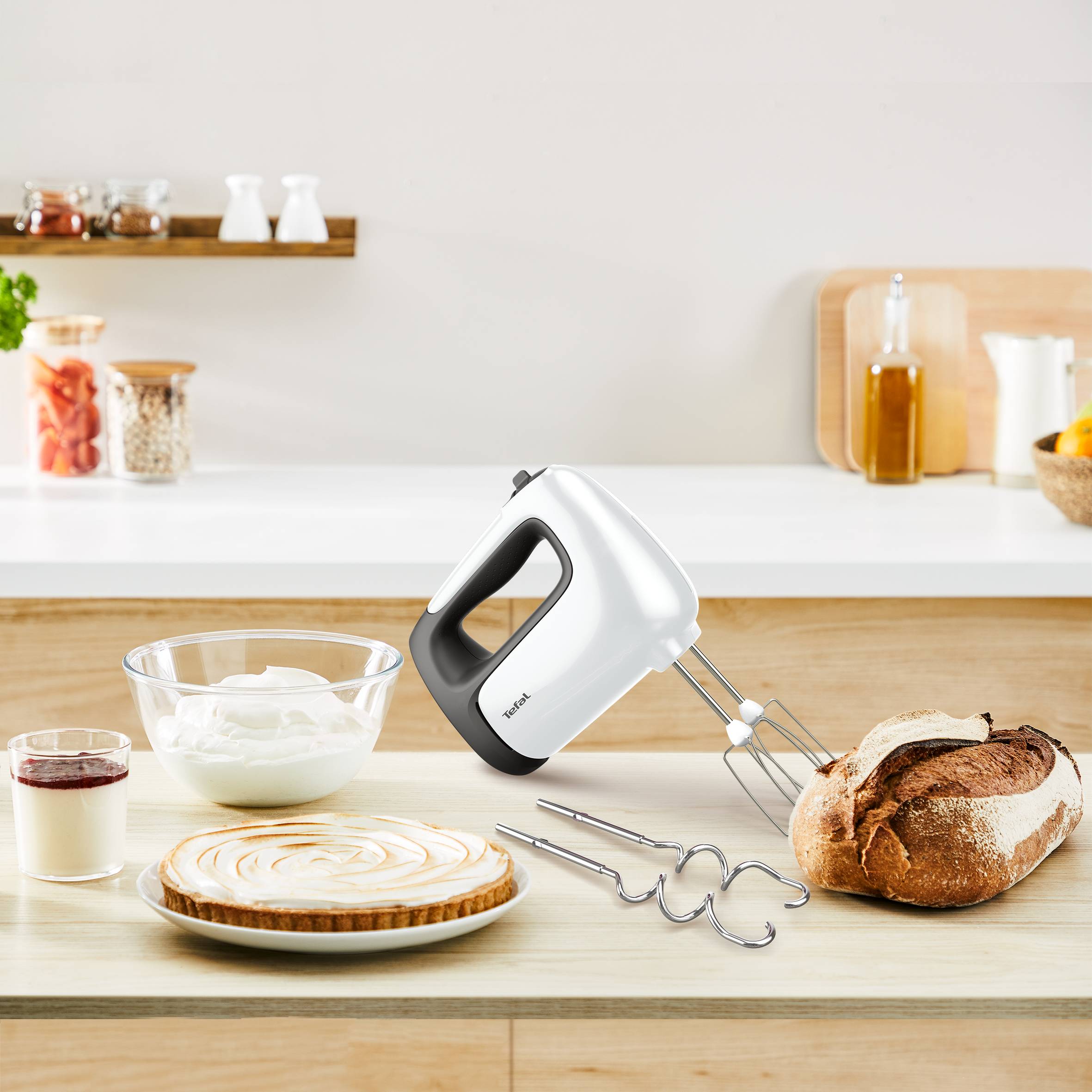 Ruční šlehač Tefal Prep'Mix+ HT460138 Šedý/Bílý