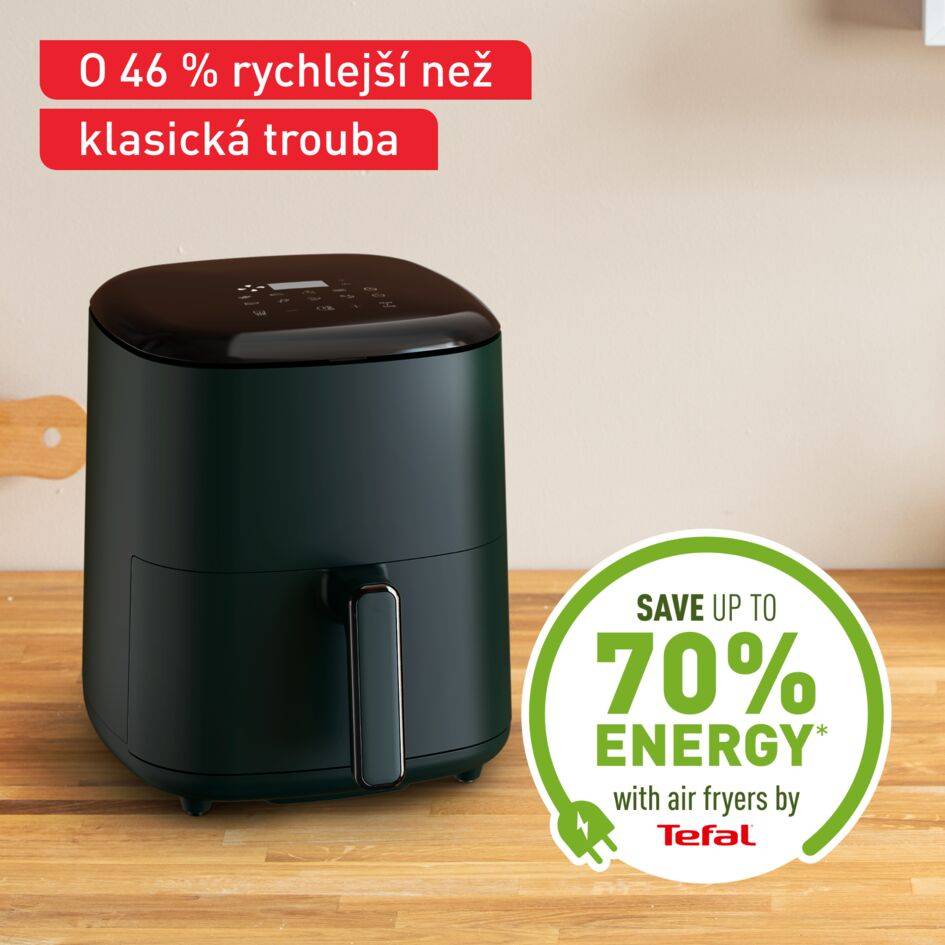 Horkovzdušná fritéza 5l Tefal Easy Fry Max EY245310 Tmavě zelená/Černá