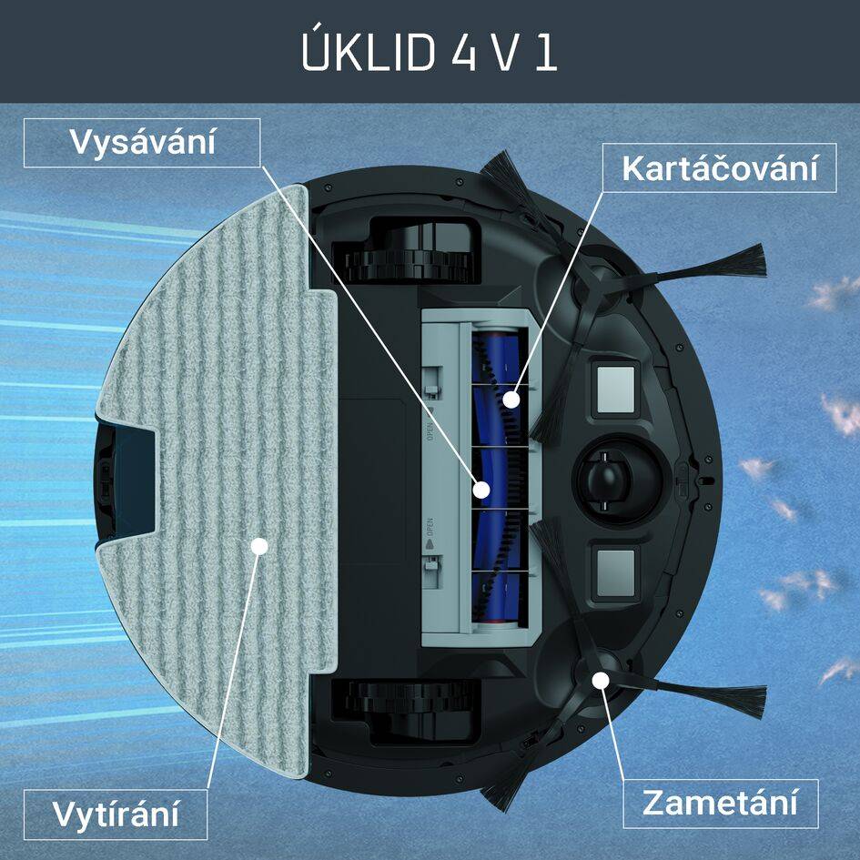 Robotický vysavač Rowenta X-Plorer S130 AI Animal & Allergy 4v1 Laser & Camera 8cm RR9075WH