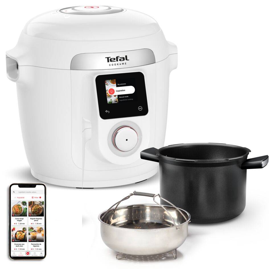 Multifunkční hrnec Tefal Cook4me Wi-Fi 10v1, CY9621F2, bílá