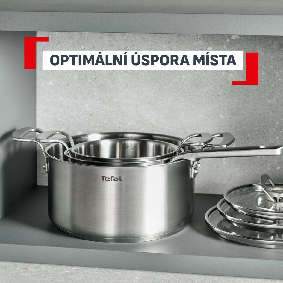 Nerezový kastrol s poklicí Tefal Extreme E5294404 20 cm