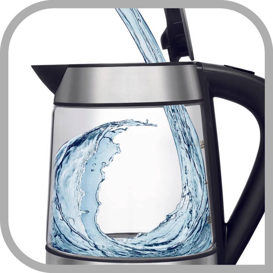 GLASS KETTLE KI730D30 sklo/stříbrná