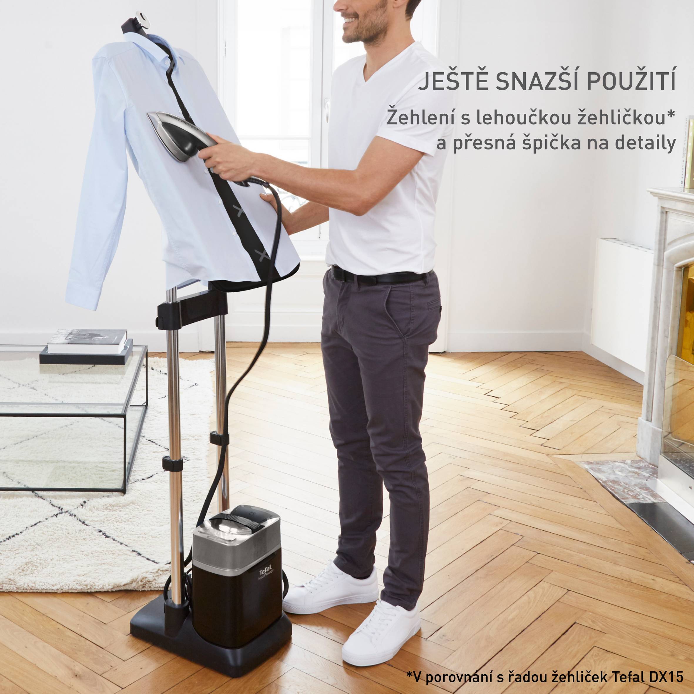 Napařovač oděvů se stojanem Tefal Ixeo Power QT2028F0 Černý