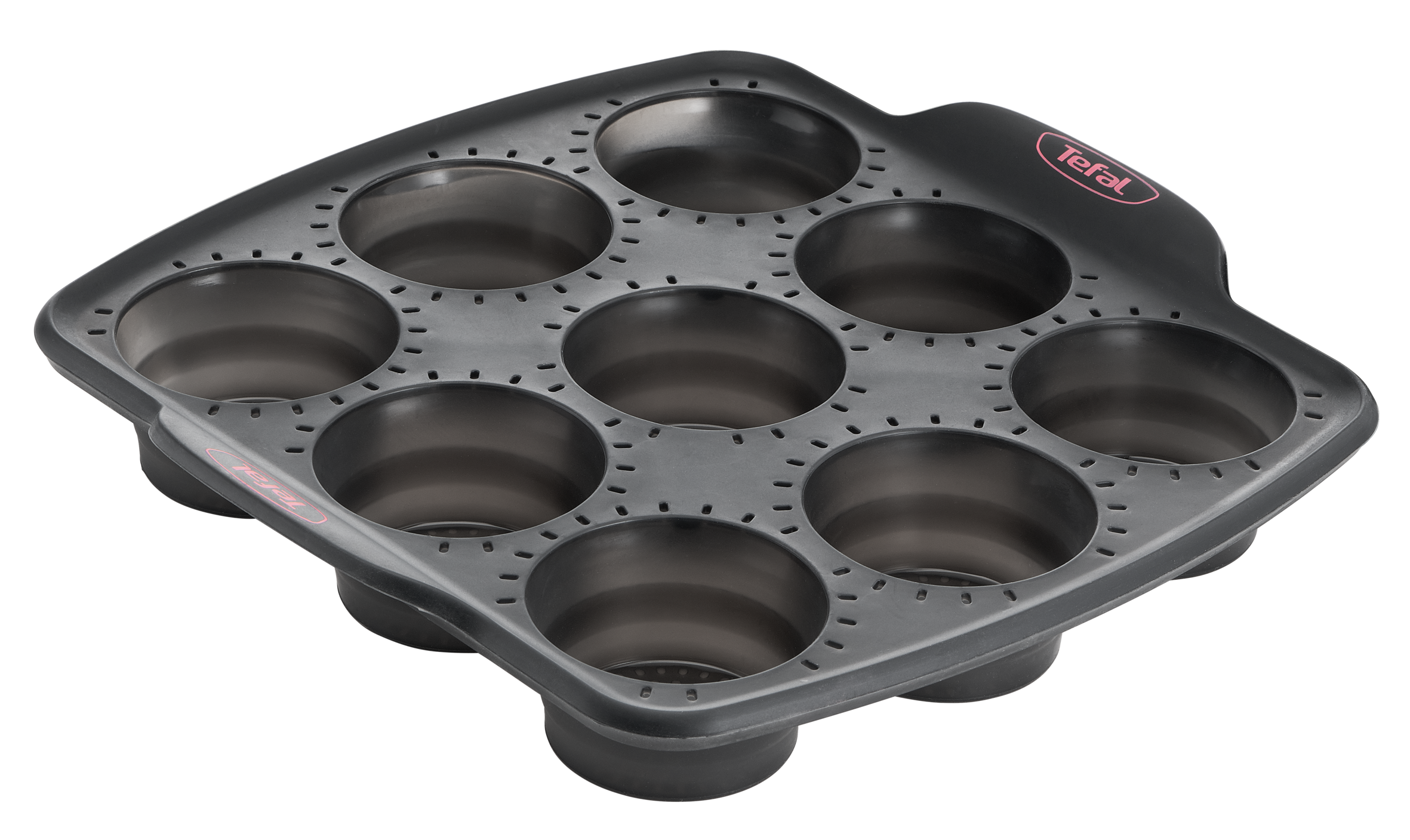 Forma na 9 muffinů Tefal CrispyBake J4174714 Šedá 30x29 cm