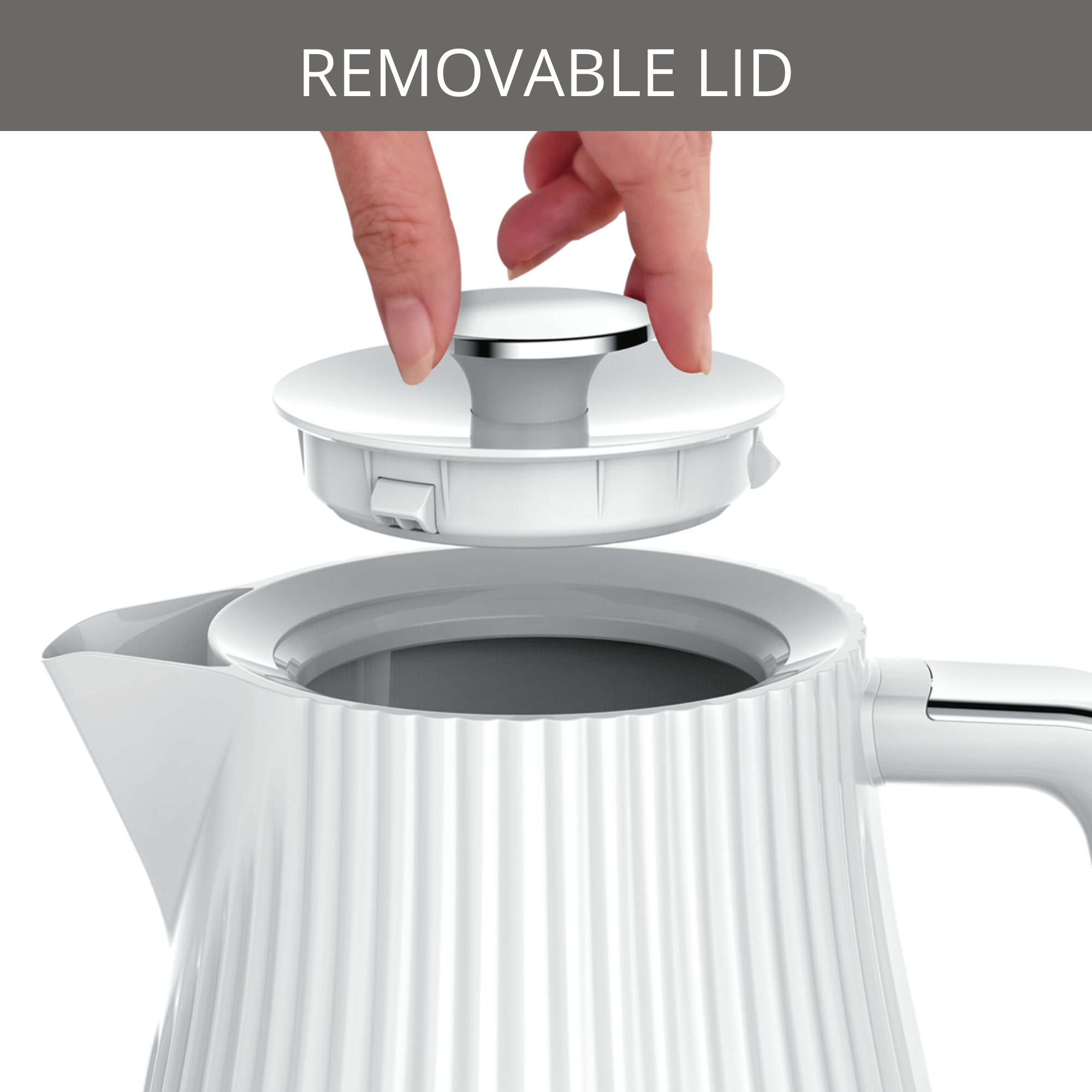 Retro rychlovarná konvice Tefal Loft KO250130 Bílá 1,7 l