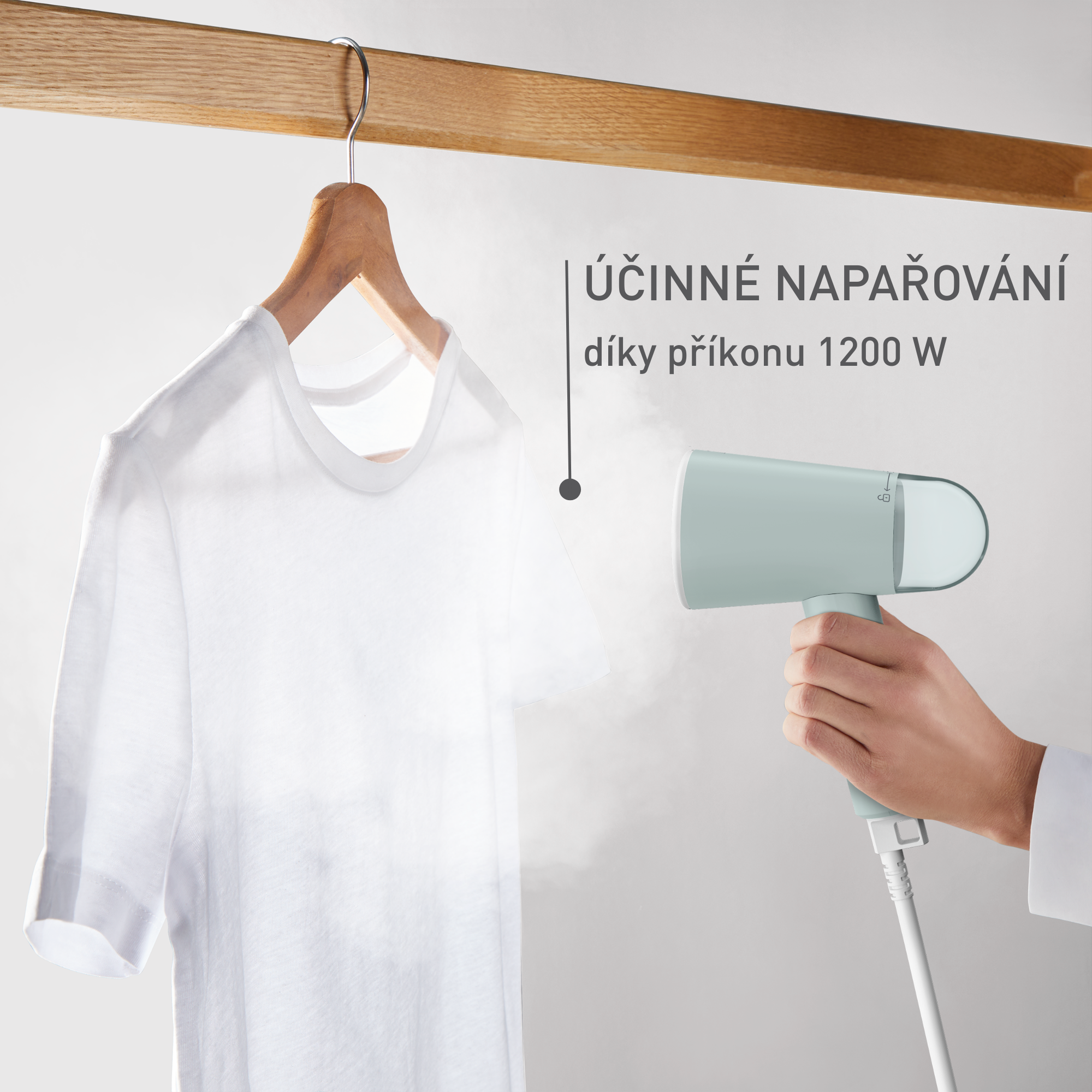 Ruční napařovač Tefal Origin Travel DT1034E1 eukalyptová zelená