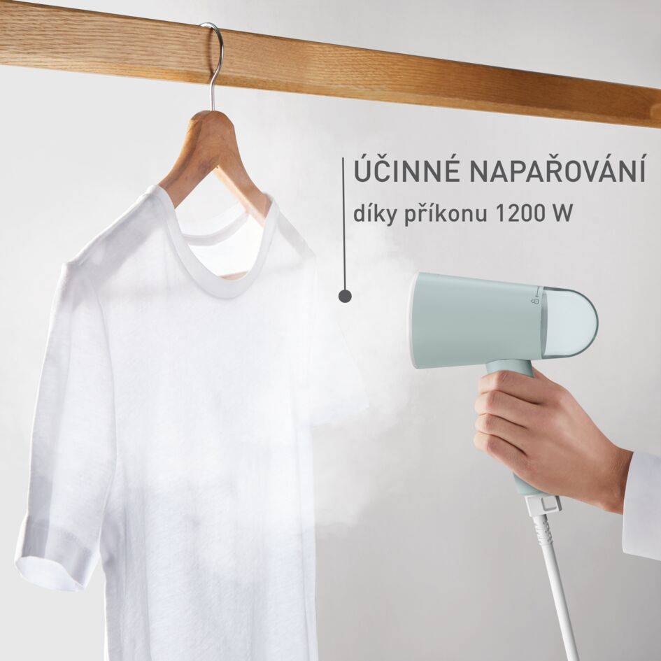 Ruční napařovač Tefal Origin Travel DT1034E1 eukalyptová zelená