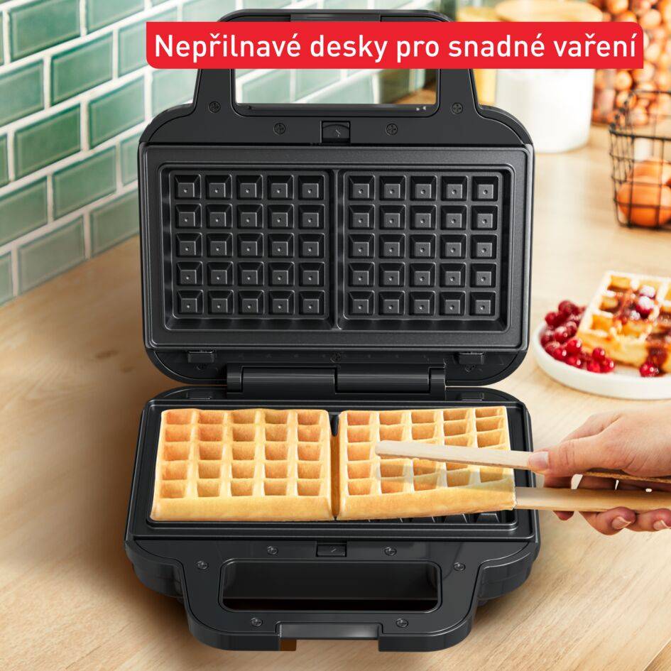 Sendvičovač Tefal UltraCompact 3v1 SW383D10 Nerezový/Černý