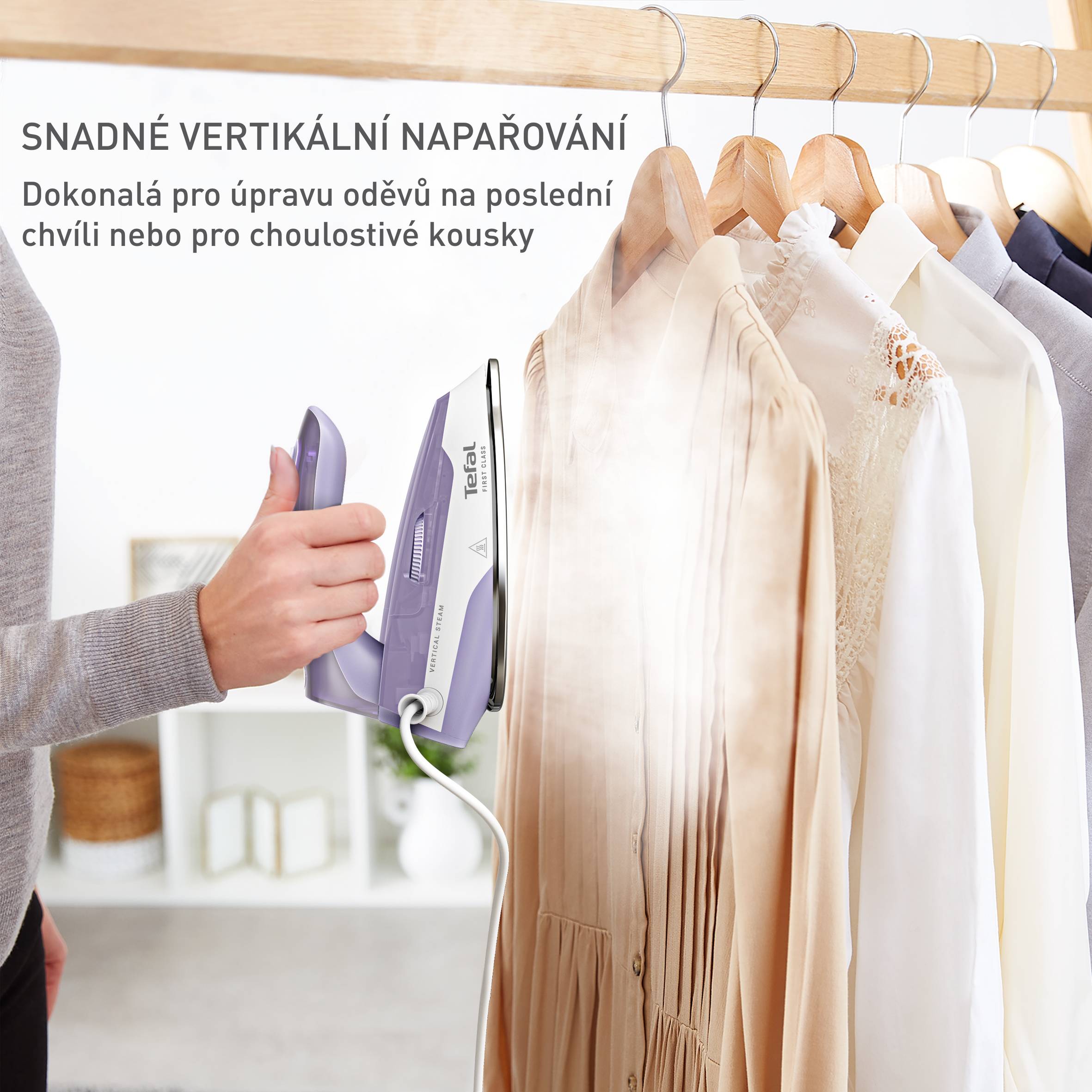 Napařovací žehlička Tefal First Class DB1612E0 Fialová/Bíla