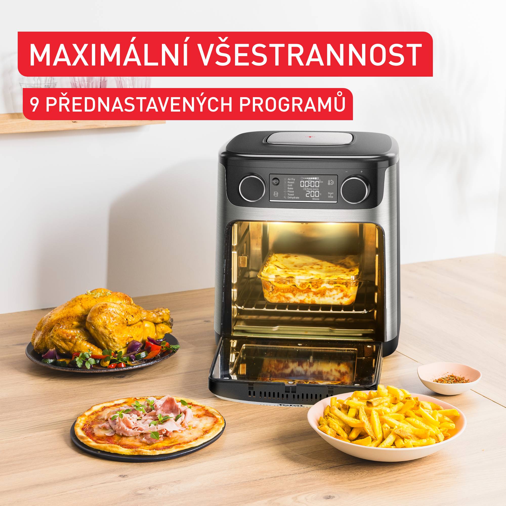 Horkovzdušná fritéza Tefal Easy Fry Multifunction 15L FW556DE0 Černá