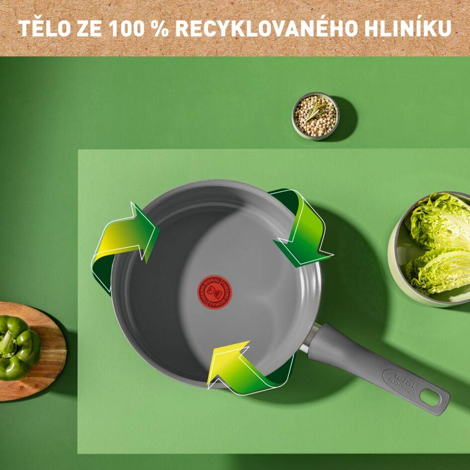 Hluboká pánev Tefal Renewal 24cm Keramická C4263243