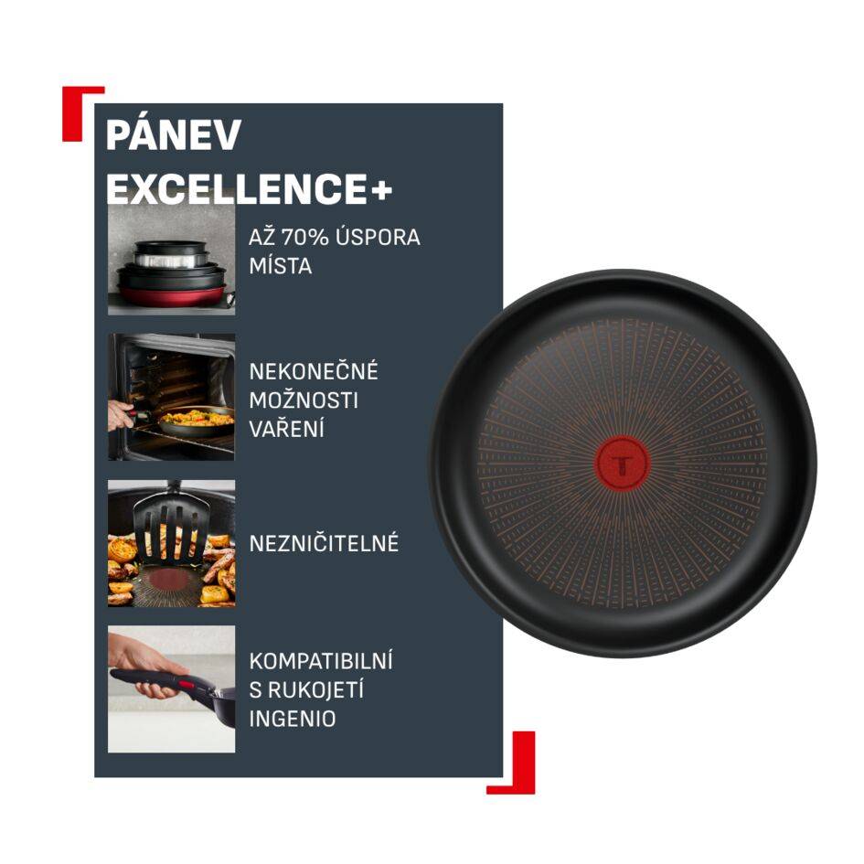 Nepřilnavá a stohovatelná pánev Tefal Ingenio Excellence+ P0000624 28 cm
