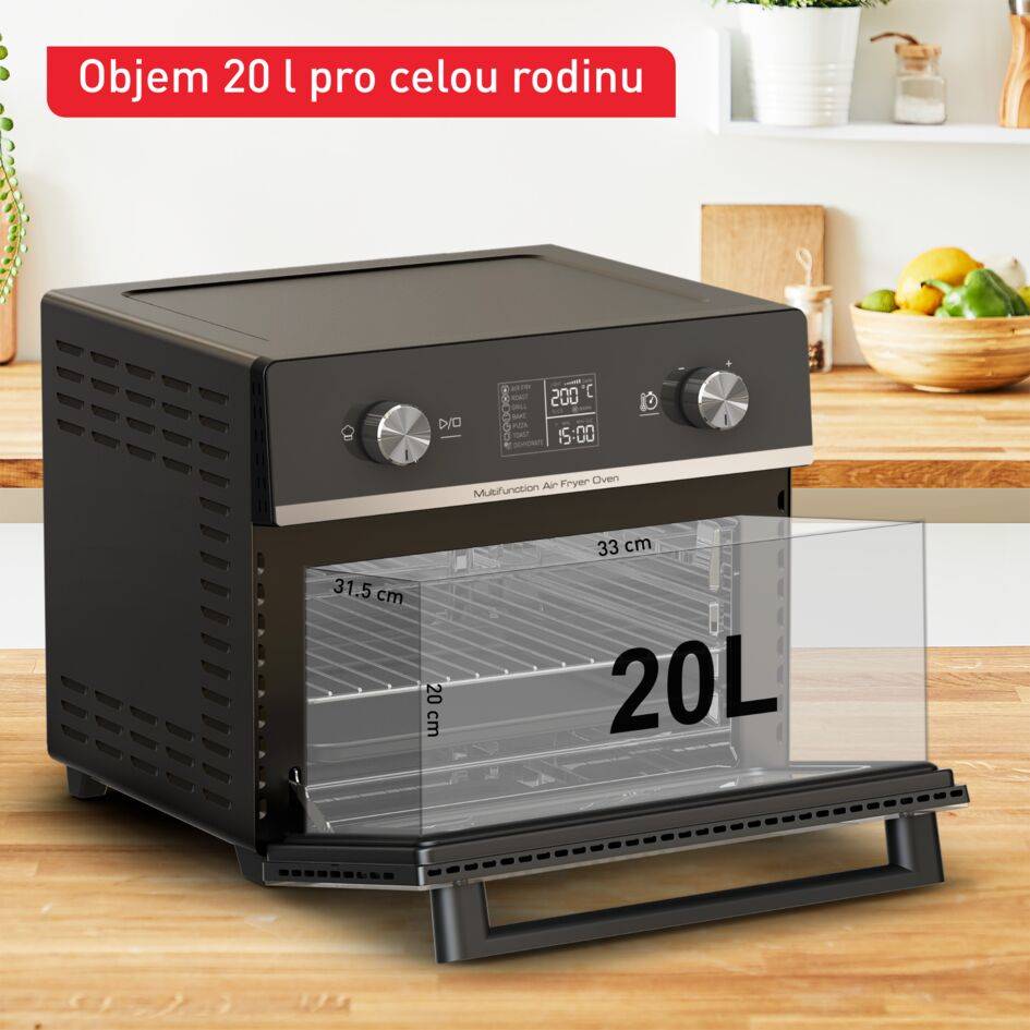 Velká rodinná horkovzdušná fritéza s troubou Tefal Easy Fry 20 l FW605810
