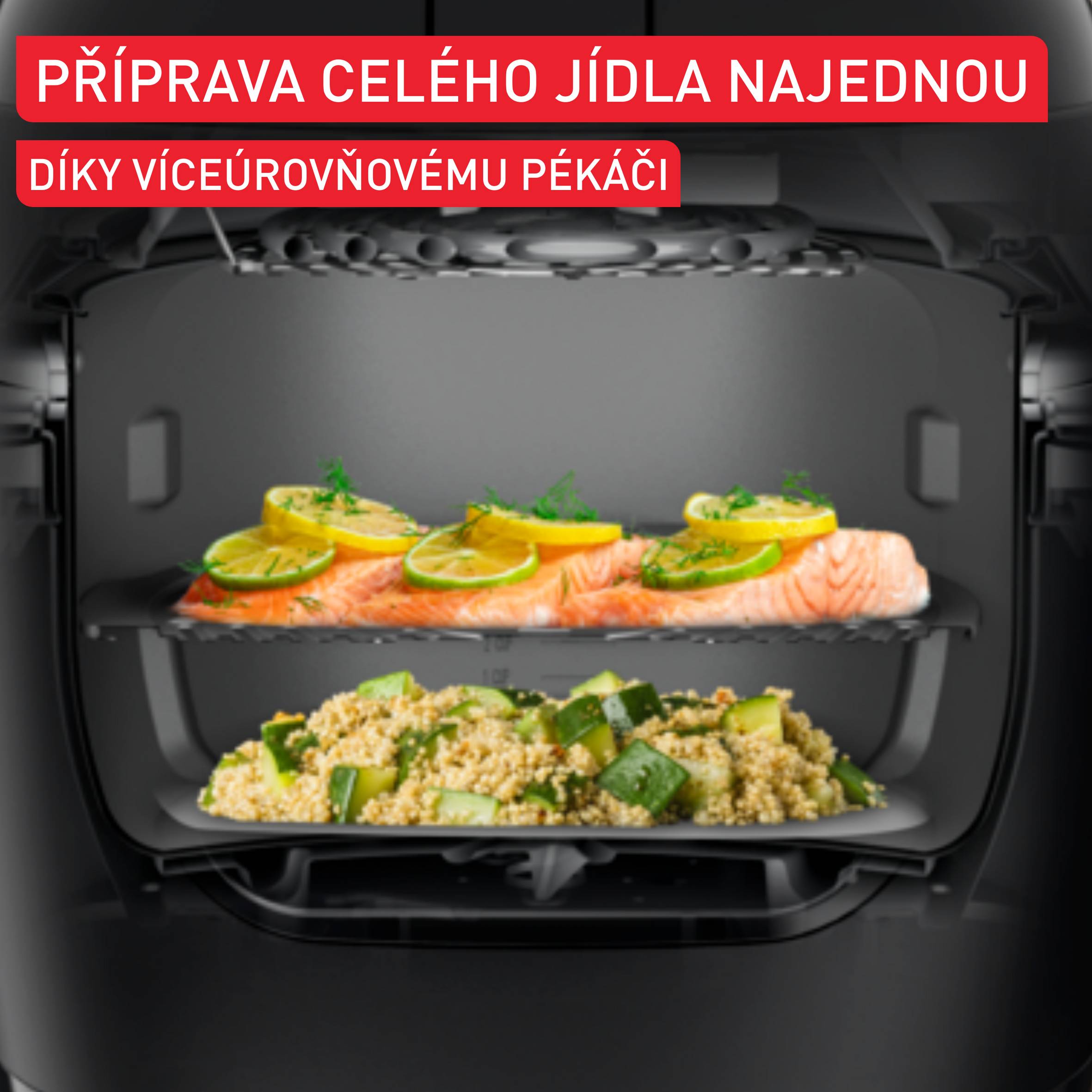 Multifunkční hrnec a horkovzdušná fritéza Tefal Multicook & Fry,  MY731BF0, šedý