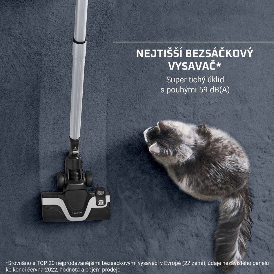 Bezsáčkový vysavač Silence Force Cyclonic Effitech® 59 dB Parquet RO7935EA