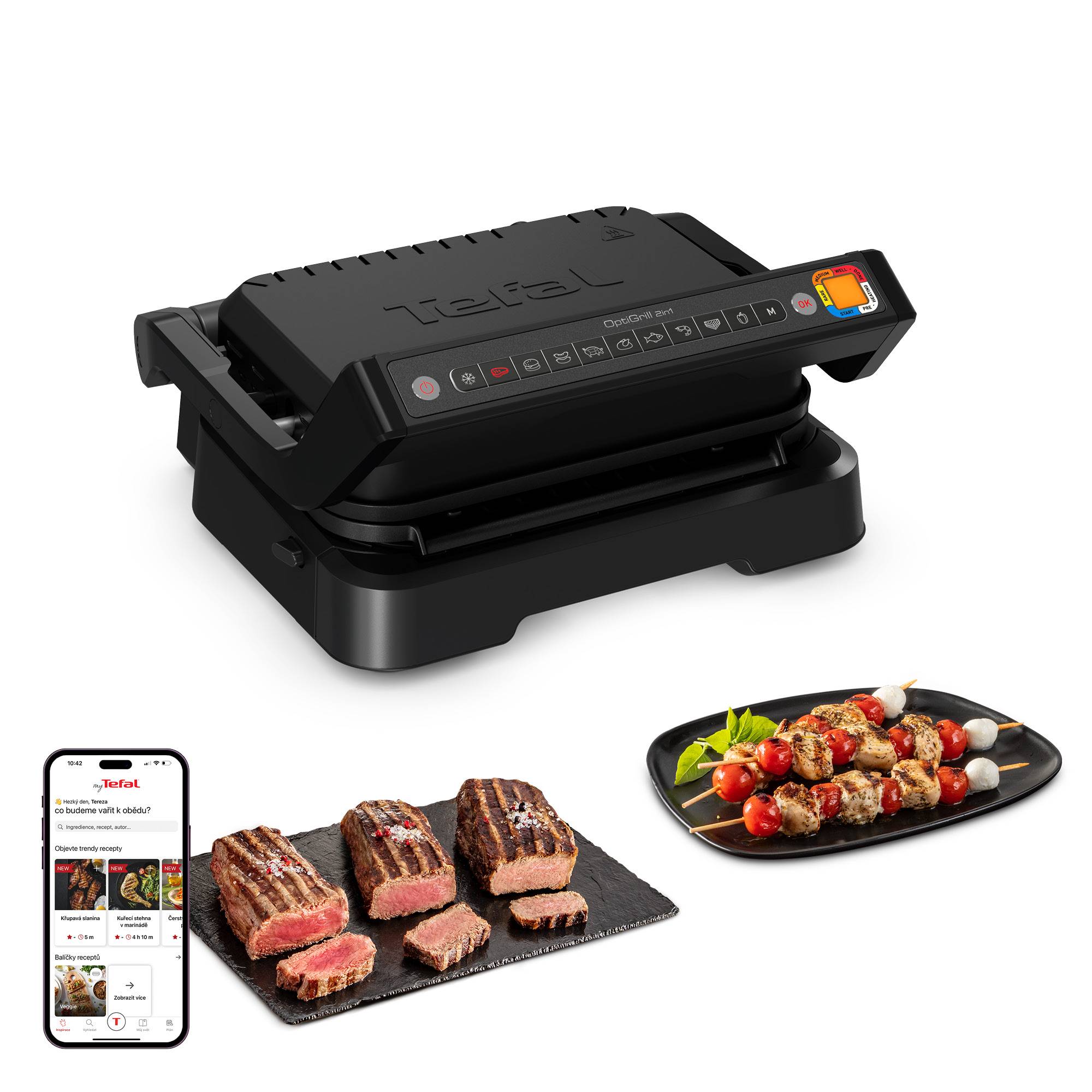 OptiGrill 2v1 Černý GC772830