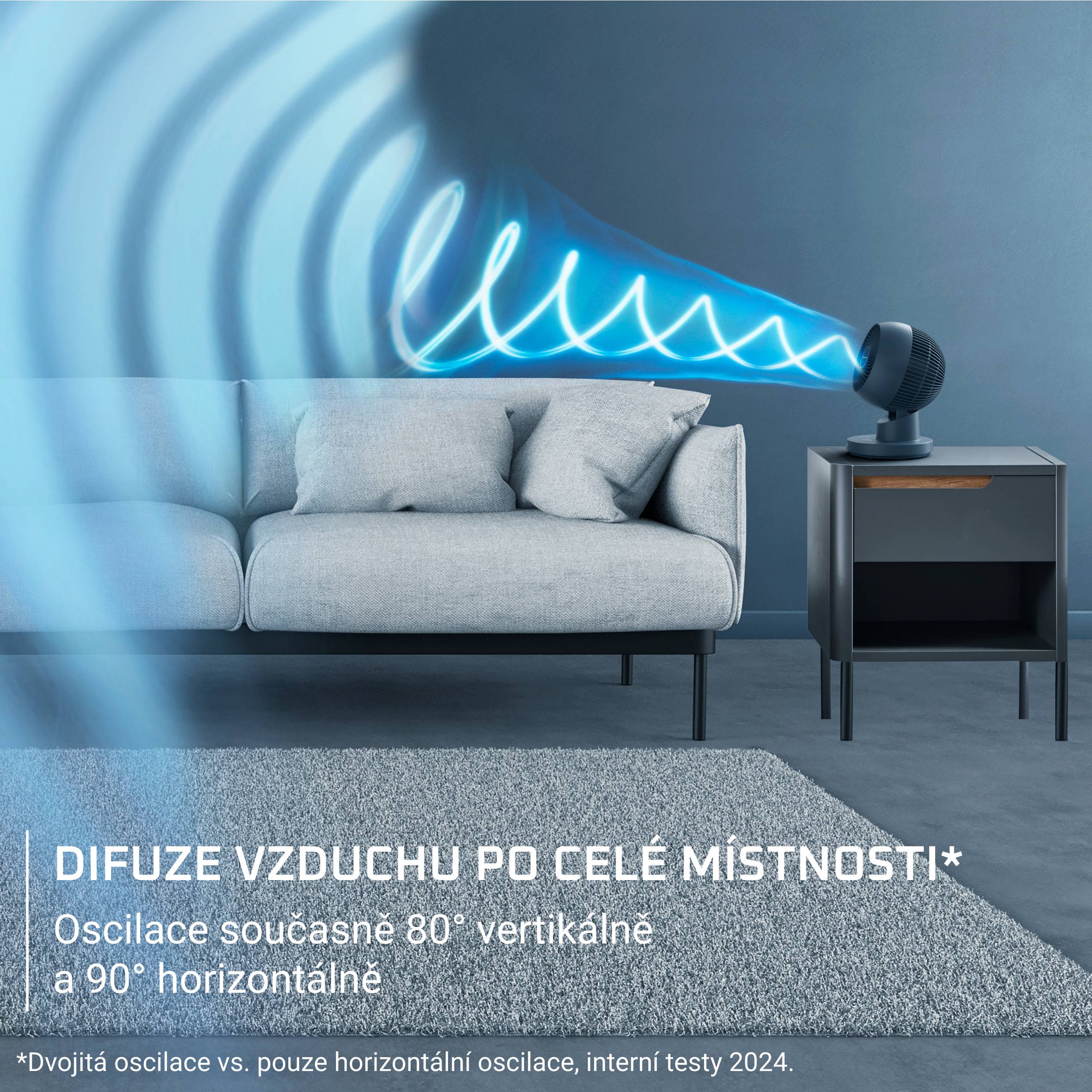 QV2540F0 Turbo Swift Compact, stolní ventilátor, Rowenta